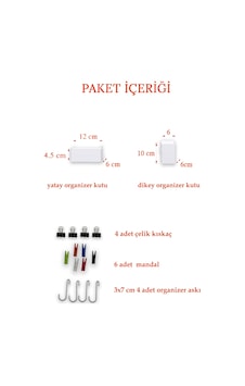 Beyaz Aksesuar Seti Tel Pano Metal Pano İçin Beyaz Aksesuar Seti Tel Pano Metal Pano İçin