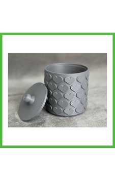Vaveni 3d Baskı Kalp Desenli Kapaklı Saklama Kutusu - İki Renkli Organizer - Gri Arz Vaveni 3d Baskı Kalp Desenli Kapaklı Saklama Kutusu - İki Renkli Organizer - Gri Arz