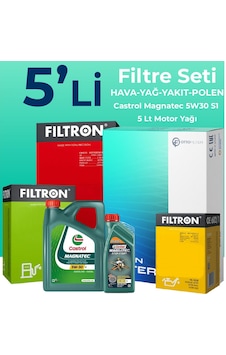 Filtron Jeep Renegade 1.6 Crd Castrol Motor Yağlı Bakım Seti 2014-2018 5 Li Filtron Jeep Renegade 1.6 Crd Castrol Motor Yağlı Bakım Seti 2014-2018 5 Li