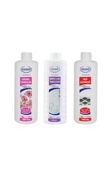 Ersağ Genel Temizlik + Banyo WC Temizleyici + Yağ Çözücü 3 x 1 L Ersağ Genel Temizlik + Banyo WC Temizleyici + Yağ Çözücü 3 x 1 L