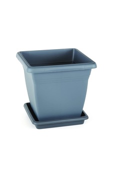Serinova Vk05 Villa Kare Saksı No:5 Tabaklı 50 Cm, 64 Litre Antrasit Serinova Vk05 Villa Kare Saksı No:5 Tabaklı 50 Cm, 64 Litre Antrasit