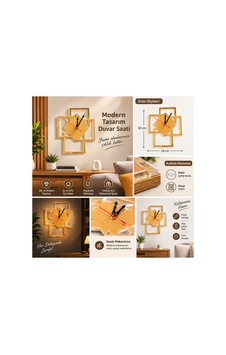 Pleksi Ahşap Birleşimi Gold, Altın Rengi Sessiz Mekanizma 24x30 Cm Modern Duvar Saati Pleksi Ahşap Birleşimi Gold, Altın Rengi Sessiz Mekanizma 24x30 Cm Modern Duvar Saati