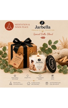 JARBELLA Premium Seri, Meditation & Deep Relaxation, Meditasyon, %100 Doğal Soya Mumu, El Yapımı, Ahşap Fitil, 220gr, Özel Koku Harmanı, Ev ve Hediye için İdeal, Beyaz JARBELLA Premium Seri, Meditation & Deep Relaxation, Meditasyon, %100 Doğal Soya Mumu, El Yapımı, Ahşap Fitil, 220gr, Özel Koku Harmanı, Ev ve Hediye için İdeal, Beyaz