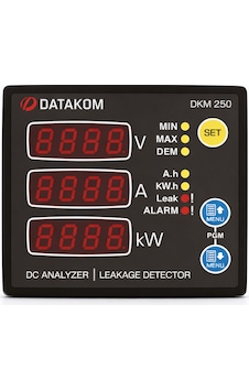 Datakom Dkm 250 Dc Analizör Ve Toprak Kaçak Rölesi Datakom Dkm 250 Dc Analizör Ve Toprak Kaçak Rölesi