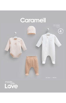 Caramell Mini Travel Tulumlu 4'lü Set Kahve renkli Caramell Mini Travel Tulumlu 4'lü Set Kahve renkli