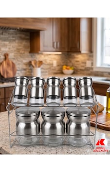 8'li Metal Stantlı Baharat Takımı Diğer 8'li Metal Stantlı Baharat Takımı Diğer