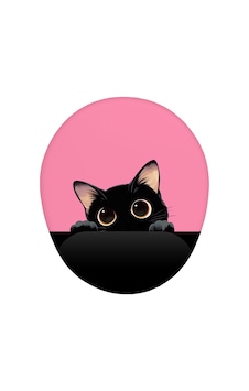 Kedi Tasarım Pembe Bilek Destekli Mouse Pad Kedi Tasarım Pembe Bilek Destekli Mouse Pad