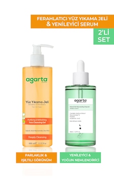 Agarta Yenileyici Serum 50 ML + Arındırıcı ve Ferahlatıcı Yüz Yıkama Jeli 400 ML Agarta Yenileyici Serum 50 ML + Arındırıcı ve Ferahlatıcı Yüz Yıkama Jeli 400 ML
