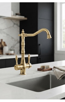 Rustik Arıtmalı Eviye Bataryası Mat Gold Rustik Arıtmalı Eviye Bataryası Mat Gold