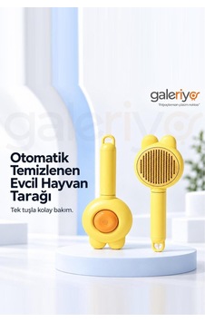 Galeriyo Otomatik Temizlenen Kedi Figürlü Evcil Hayvan Tarağı Sarı Sarı Galeriyo Otomatik Temizlenen Kedi Figürlü Evcil Hayvan Tarağı Sarı Sarı