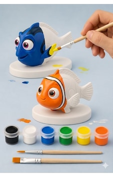 Kayıp Balık Nemo & Dory Boyama Figür Seti 2 Figür, 6 Renk Boya Ve 2 Fırça Dahil Hobi Seti Kayıp Balık Nemo & Dory Boyama Figür Seti 2 Figür, 6 Renk Boya Ve 2 Fırça Dahil Hobi Seti