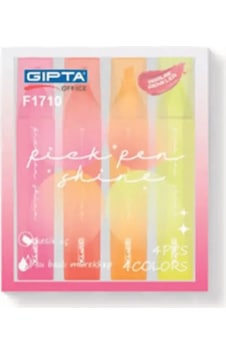 Gıpta Pick Pen Shine Fosforlu Markör 4 Lü Kalem Seti Sarı Pembe Turuncu Kırmızı 703709 Gıpta Pick Pen Shine Fosforlu Markör 4 Lü Kalem Seti Sarı Pembe Turuncu Kırmızı 703709