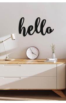Dekoratif Forex Hello Duvar Dekoru, Duvar Dekorasyon Hello Yazısı Siyah 24cmx44cm Dekoratif Forex Hello Duvar Dekoru, Duvar Dekorasyon Hello Yazısı Siyah 24cmx44cm