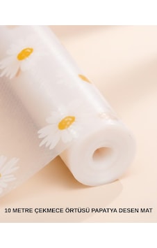 Yamanhobi 10 Metre Papatya Desenli Yapışmaz Kaydırmaz Çekmece Örtüsü Çok Renkli Yamanhobi 10 Metre Papatya Desenli Yapışmaz Kaydırmaz Çekmece Örtüsü Çok Renkli