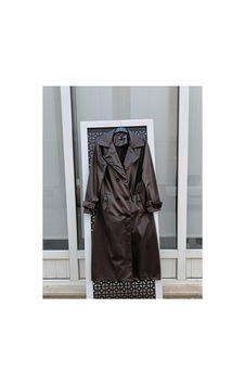 Çınar Boutique Deri Trençkot-siyah - 46 Siyah Siyah