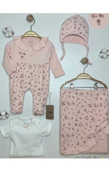 Flower Garden 4 Lü Set Pembe