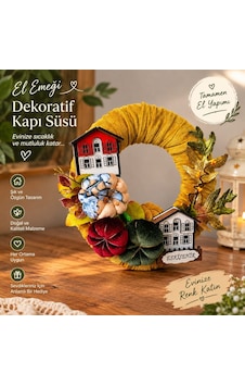 El Yapımı Kapı Süsleri Sarı