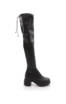 Dgn 2100 Kadin Strech Knee High Topuklu Çizme Siyah Dgn 2100 Kadin Strech Knee High Topuklu Çizme Siyah