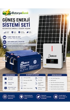 Tv, Buzdolabı, Modem Ve Aydınlatma Çalıştıran 4kw Güneş Enerji Sistemi 2x150ah Jel Akü