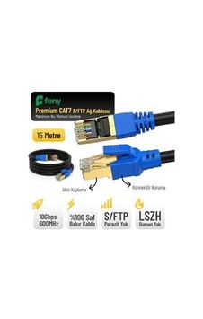 Feny Fn-cat7ls15 10gbps İnternet 600mhz 15 Metre Cat7 Gold Patch Kablo Yanmaz- Yüzde 100 Saf Bakır Feny Fn-cat7ls15 10gbps İnternet 600mhz 15 Metre Cat7 Gold Patch Kablo Yanmaz- Yüzde 100 Saf Bakır