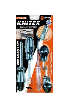 Kinetex Ktx-2680 6 Parça Tornavida Ve Çok Amaçlı Set