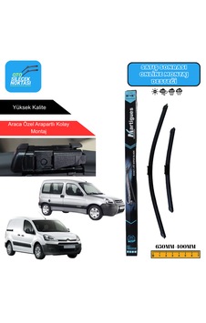 Cıtroen Berlıngo 2008 Araca Özel Uyumlu Ön Cam Silecek Takımı 650mm-400mm Cıtroen Berlıngo 2008 Araca Özel Uyumlu Ön Cam Silecek Takımı 650mm-400mm