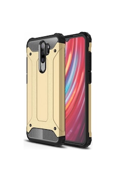 Kilifone - Xiaomi Uyumlu Redmi Note 8 Pro - Kılıf Çift Katman Zırh Tank Crash Military Kapak - Gold Kilifone - Xiaomi Uyumlu Redmi Note 8 Pro - Kılıf Çift Katman Zırh Tank Crash Military Kapak - Gold