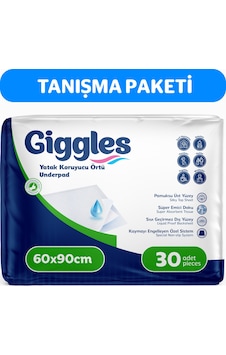 Giggles 60 x 90 Yatak Koruyucu Örtü 30'lu Giggles 60 x 90 Yatak Koruyucu Örtü 30'lu