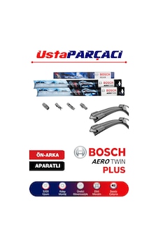 Bosch Renault Clio 3 2006-2011 Aerotwin Plus-rear Ön Arka Silecek Takımı H301 Bosch Renault Clio 3 2006-2011 Aerotwin Plus-rear Ön Arka Silecek Takımı H301