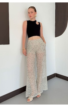 Verymoda Pullu File Pantolon D3134 Taş Verymoda Pullu File Pantolon D3134 Taş
