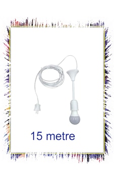 Seyyar Kablolu Fişli Aydınlatma Lambası 15 Metre