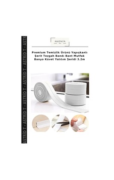 Premium Temizlik Ürünü Yapışkanlı Şerit Tezgah Bandı Bant Mutfak Banyo Küvet Yalıtım Şeridi 3.2m Premium Temizlik Ürünü Yapışkanlı Şerit Tezgah Bandı Bant Mutfak Banyo Küvet Yalıtım Şeridi 3.2m