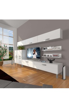 Decoraktiv Eko 8 Slm Std Krom Ayaklı Tv Ünitesi Tv Sehpası Beyaz Decoraktiv Eko 8 Slm Std Krom Ayaklı Tv Ünitesi Tv Sehpası Beyaz