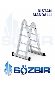 Sözbir 4+4 Tek Kırmalı Alumınyum Merdiven