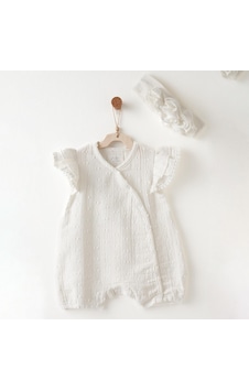 Andywawa Kız Bebek Tulum Takım Romper Anw-ac26642 Ekru