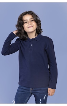 Toontoy Kids Toontoy Unisex Çocuk Polo Yaka Tişört Lacivert