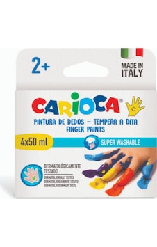 Carioca Bebek Parmak Boyası 4 Renk 4 x 50 ML Süper Yıkanabilir 2+ Carioca Bebek Parmak Boyası 4 Renk 4 x 50 ML Süper Yıkanabilir 2+