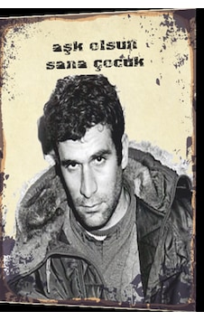 Deniz Gezmiş aşk olsun sana çocuk retro ahşap poster Deniz Gezmiş aşk olsun sana çocuk retro ahşap poster
