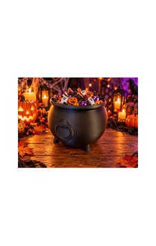 Halloween Cadı Kazanı Şekerlik 17cm Dekoratif Kase Siyah Siyah Halloween Cadı Kazanı Şekerlik 17cm Dekoratif Kase Siyah Siyah