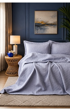 Bedlıne Lisa Yatak Örtüsü Seti Tek Kişilik Mavi 160 240 Cm Bedlıne Lisa Yatak Örtüsü Seti Tek Kişilik Mavi 160 240 Cm