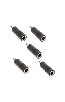 5 Adet Jak Çevirici Dönüştürücü Ses Aux Gitar Jak Jack 6.3mm - 3,5mm Kalın