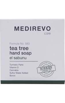 Medirevo Zerdeçal Bor Kenevir Tohumu Yağı Kükürt Suyu D Vitaminli Çay Ağacı Katı Sabun 80 ML