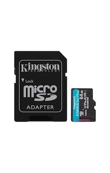 Kingston 64gb Microsdxc Canvas Go Plus Gen4 200mb-s A2 U3 V30 Card + Adp Hafıza Kartı