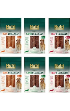 Nutri Canin 3 Çeşit Karma Kolajenli Tahılsız Köpek Et Ödülü 80 G X 6 Adet Nutri Canin 3 Çeşit Karma Kolajenli Tahılsız Köpek Et Ödülü 80 G X 6 Adet