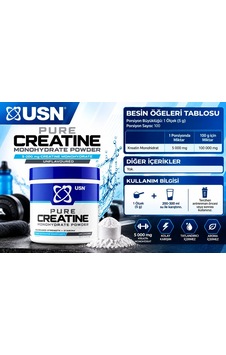 Usn Pure Creatine Monohydrate Powder 500gr - Kreatin Takviyesi Aromasız Usn Pure Creatine Monohydrate Powder 500gr - Kreatin Takviyesi Aromasız