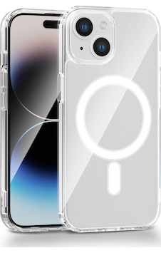 Apple Uyumlu iPhone 15 Kamera Korumalı Magsafe Wireless Şarj Özellikli Lüks Şeffaf Silikon Telefon Kılıfı