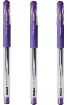 Uniball Signo Needle 0.38 İğne Uçlu Jel Kalem Mor Üç Adet