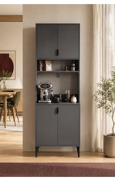Goodnight Home Armon Mini 4 Kapaklı Kahve Köşesi Stüdyo Mutfak 64x190x44 Cm Antrasit Modern Tasarım Siyah - 914345286 Siyah Goodnight Home Armon Mini 4 Kapaklı Kahve Köşesi Stüdyo Mutfak 64x190x44 Cm Antrasit Modern Tasarım Siyah - 914345286 Siyah