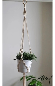 Floralmacramedesign Sarmal Düğümlü El Yapımı Makrome Saksılık Floralmacramedesign Sarmal Düğümlü El Yapımı Makrome Saksılık