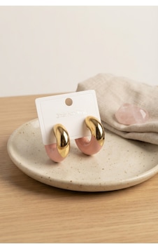 316l Çelik Gold Renk Pembe Halka Model Kadın Küpe Tj-bkp12032 Altın - Çok Renkli 316l Çelik Gold Renk Pembe Halka Model Kadın Küpe Tj-bkp12032 Altın - Çok Renkli